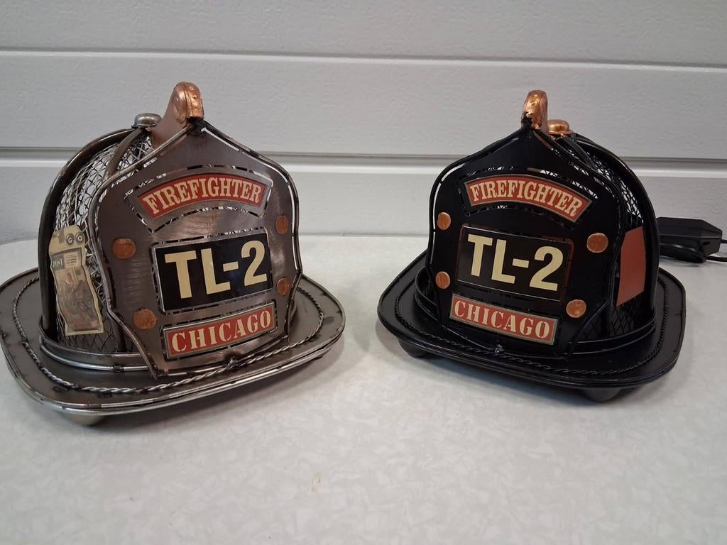 Amerikaanse brandweerhelm tafellamp, Ophalen of Verzenden, Huis en Inrichting