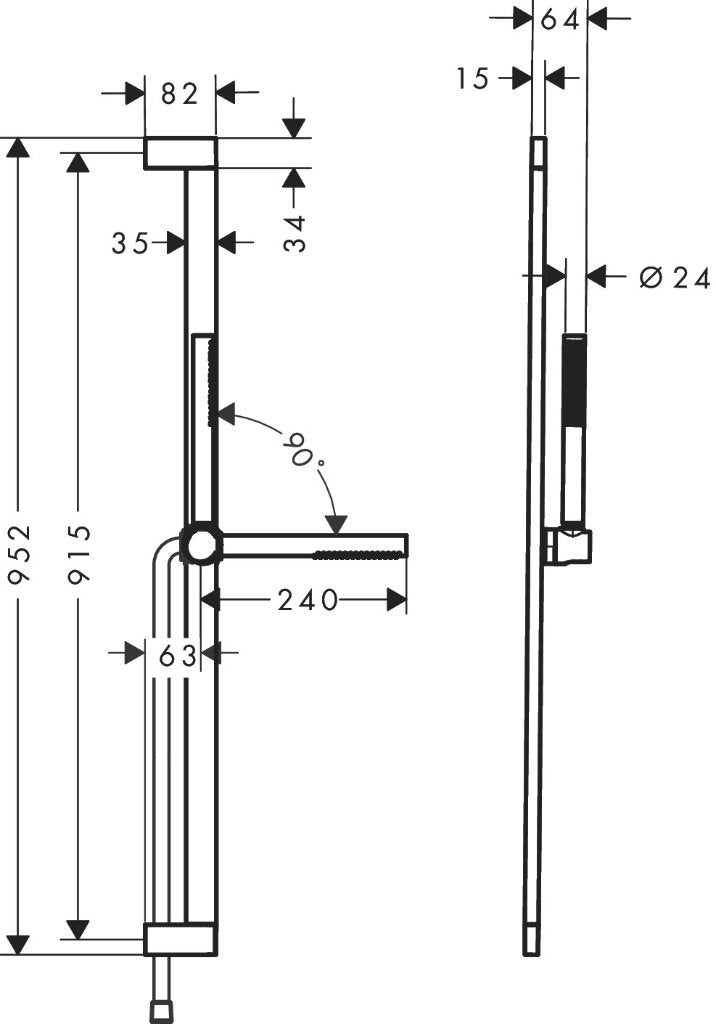 Hansgrohe Pulsify 100 1jet ecosmart 90cm (Doucheset), Huis en Inrichting, Hansgrohe, Hansgrohe1, Nieuw, Ophalen of Verzenden