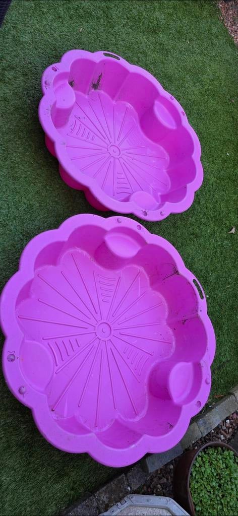 2x Roze Schelp Zandbakken/Waterbakken voor Kinderen, Ophalen of Verzenden, Gebruikt