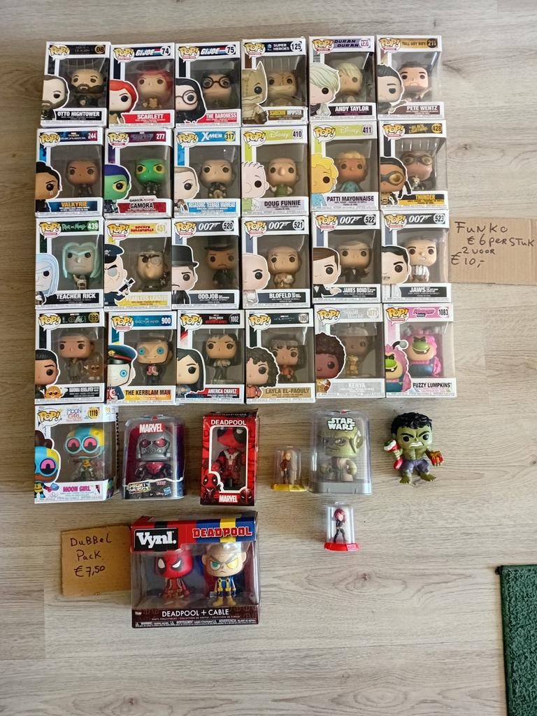 Te koop.  Funko poppen,  marvel deadpool legends., Ophalen of Verzenden
