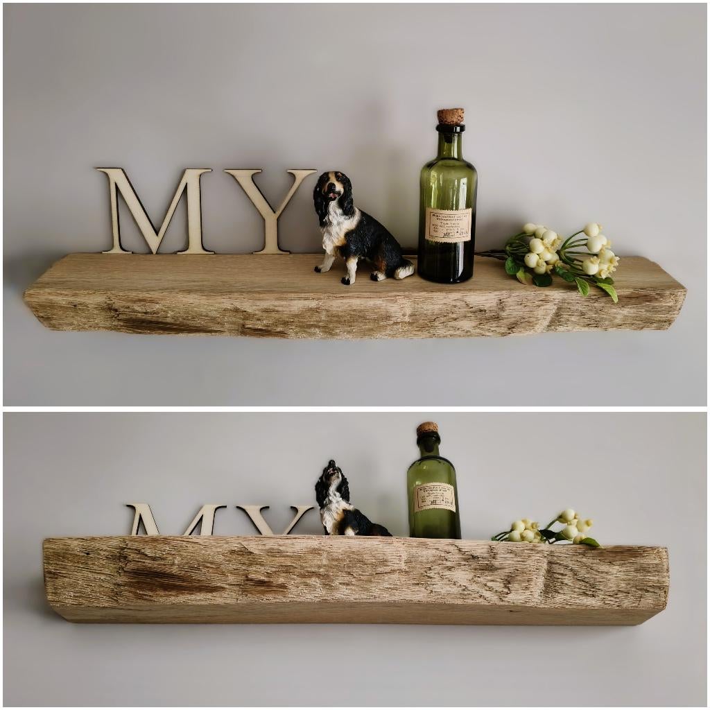 Zwevende wandplank eiken decoratief schap 50cm #207K, Houtatelier M.Y., Info@myhoutatelier.nl, Nieuw, Ophalen of Verzenden