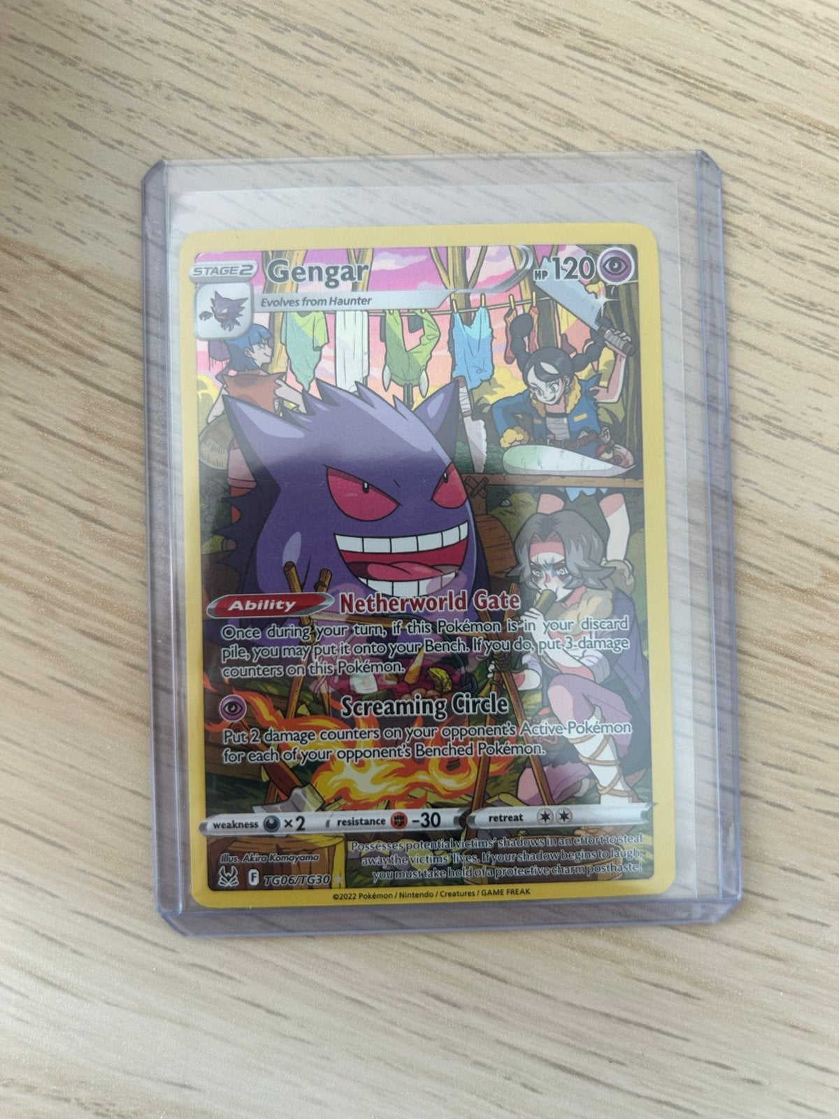 Gengar VMAX Alt Art Pokémon Kaart (Fusion Strike), Ophalen of Verzenden, Zo goed als nieuw, Losse kaart