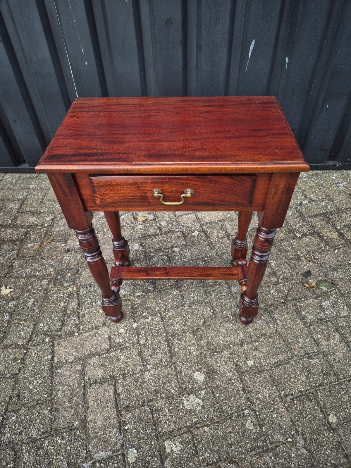 Antieke bijzettafel met lade - Mahoniehout, Antiek en Kunst, Ophalen