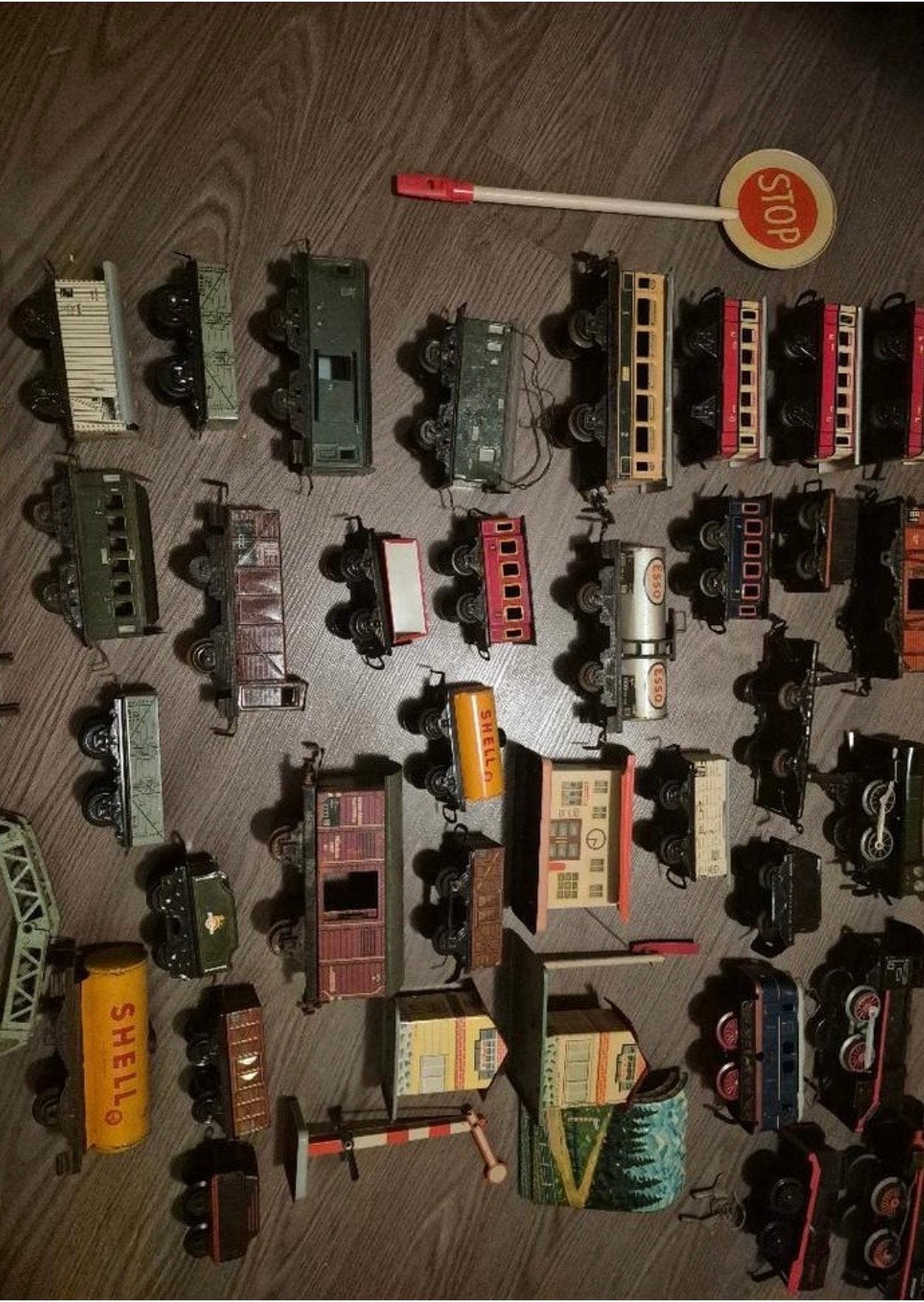 Antiek Hornby blikken treinen spoor o, wagons etc, Antiek en Kunst, Antiek | Speelgoed, Ophalen of Verzenden
