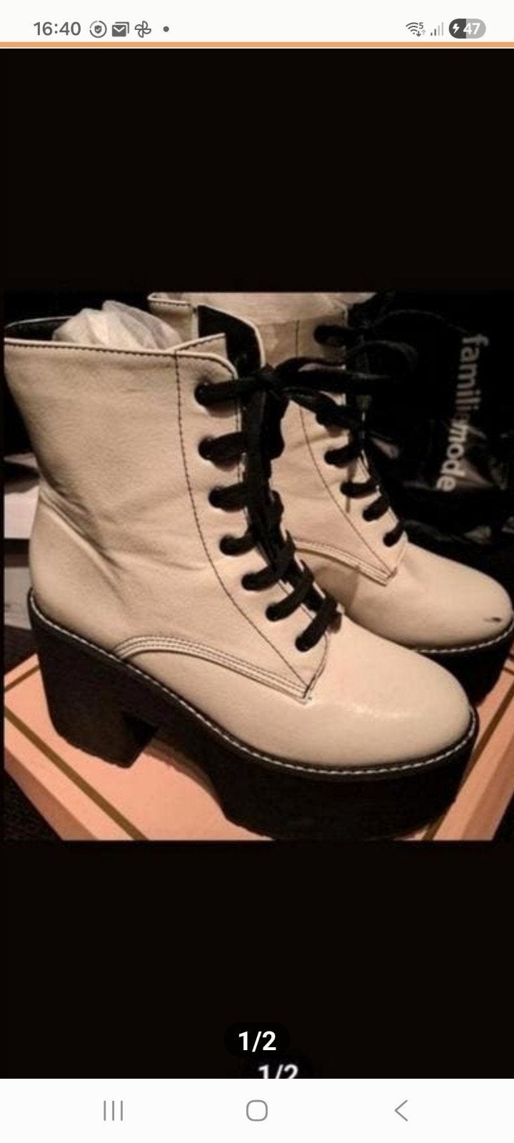 Plateau boots, Ophalen of Verzenden, Zo goed als nieuw, Zwart
