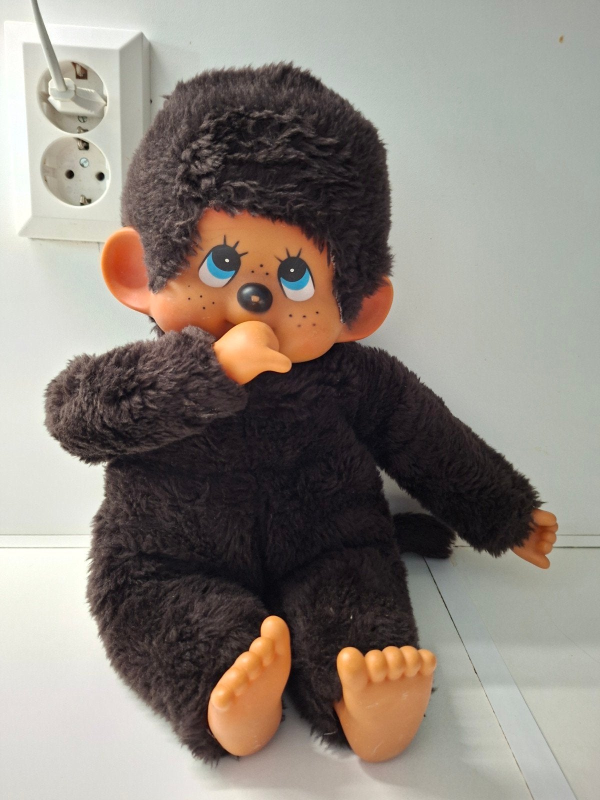 Vintage Monchhichi knuffel aap bruin, Ophalen, Gebruikt, Overige merken, Overige karakters