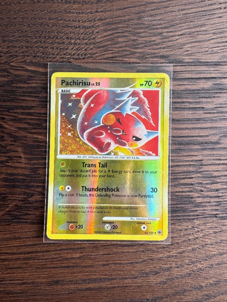 Pachirisu 43/100 Reverse holo Pokemon kaart, Ophalen of Verzenden, Foil
