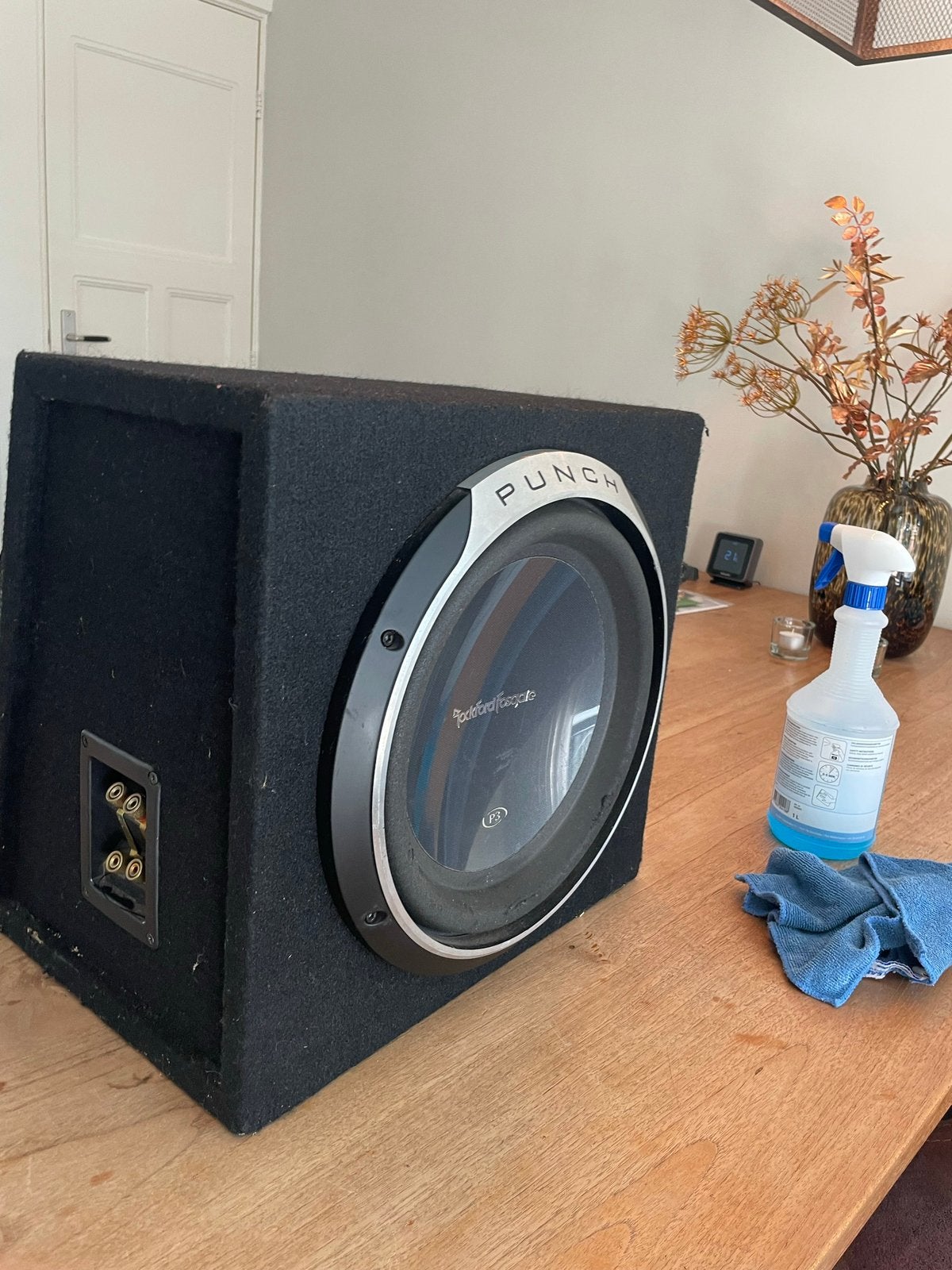 Rockford Fosgate Punch subwoofer + P400-4 versterker, Auto diversen, Ophalen, Zo goed als nieuw