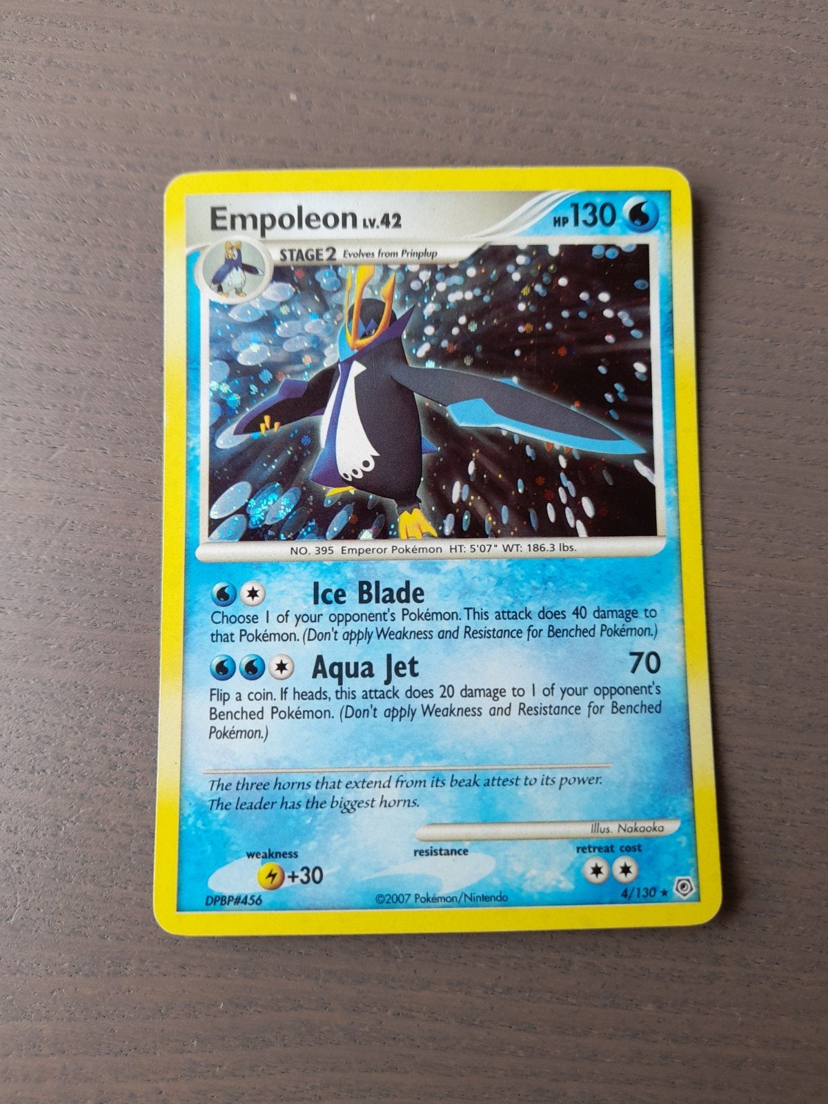 Diamond & pearl 4/130 empoleon holo, Ophalen of Verzenden, Gebruikt, Losse kaart, Foil