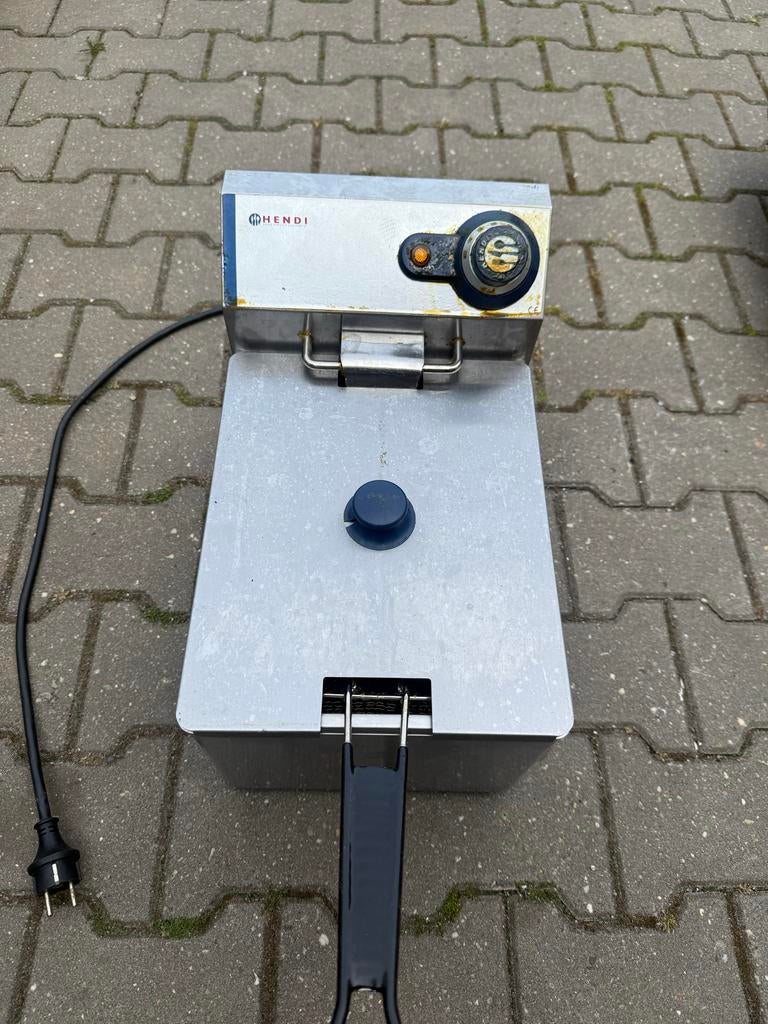 Hendi Frituurpan RVS 8L - Professioneel Horeca/Catering, Ophalen of Verzenden, Gebruikt