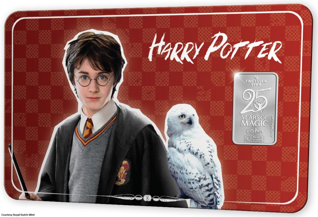 Nederland: '25 Years of Magic', Harry Potter 1 gram Ag 0,999, Postzegels en Munten, Setje, Zilver, Overige landen, Overige waardes