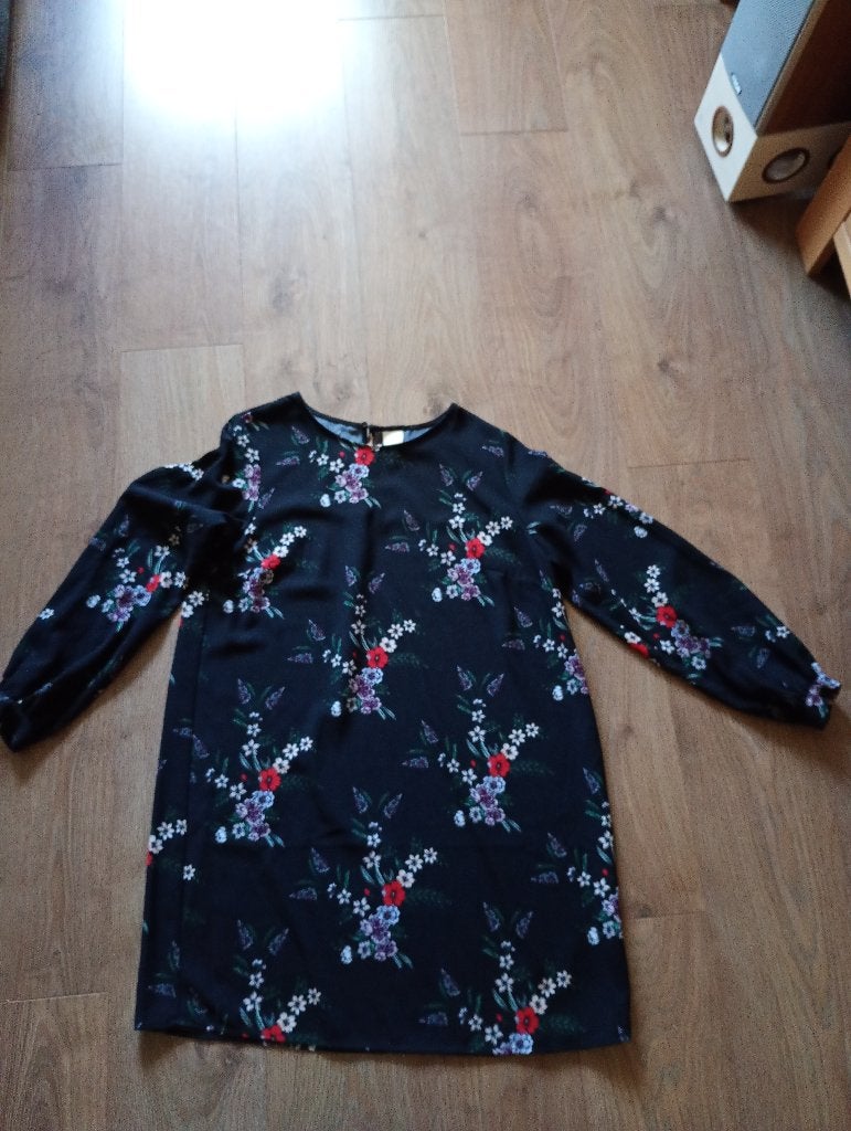 Mooie zwarte jurk mt 44 H&M, H&M, Zwart, Maat 42/44 (L), Ophalen of Verzenden
