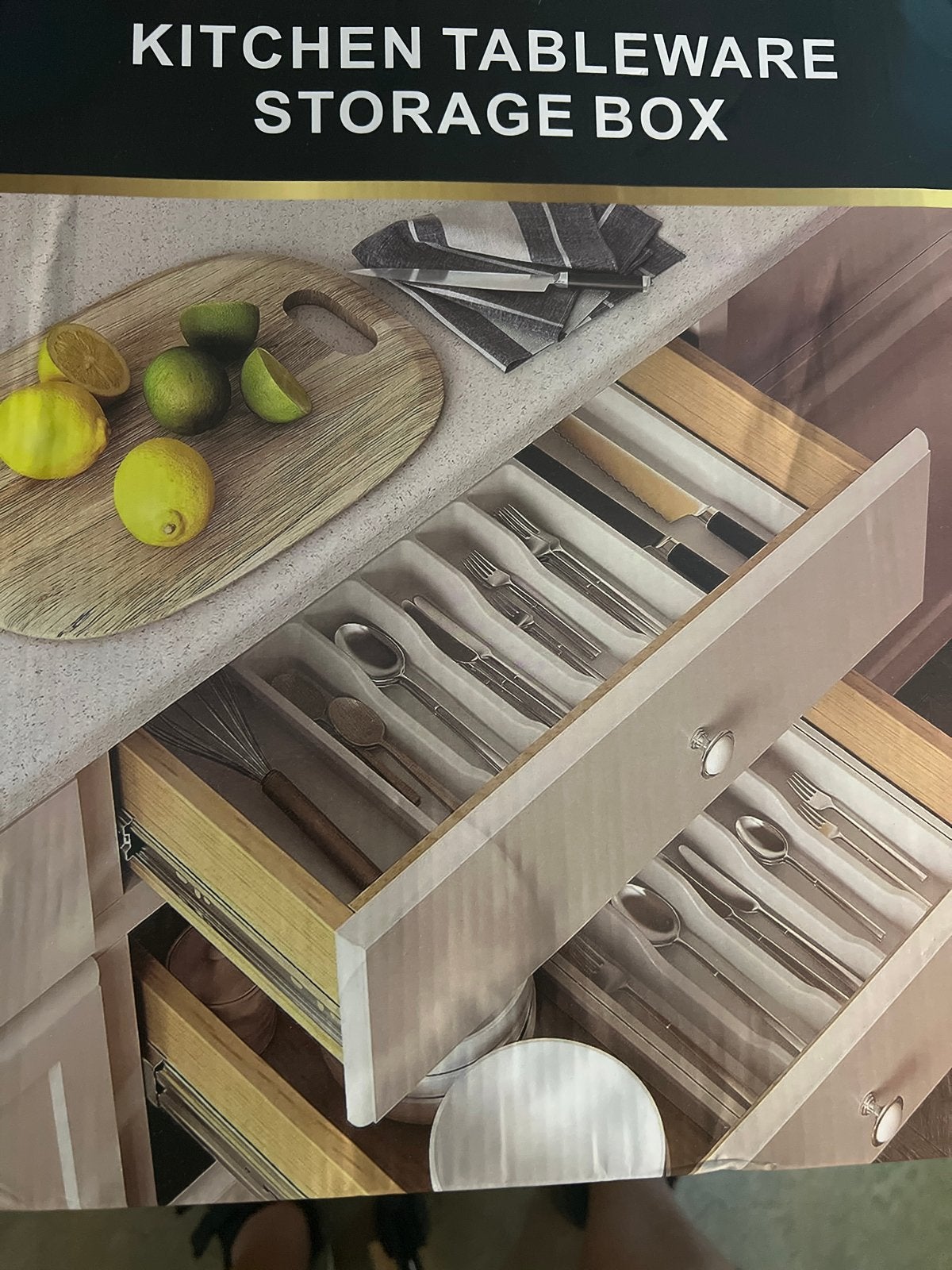 Uitschuifbare Bestekbak Keukenlade Organizer Grijs, Overige typen, Kunststof, Nieuw, Ophalen of Verzenden