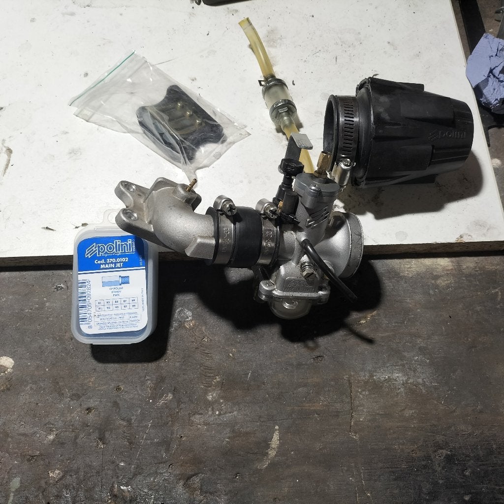 Polini carburateur, fillter, spruitstuk, membraan, spr.set, Ophalen of Verzenden, Zo goed als nieuw, Carburateur, Polini