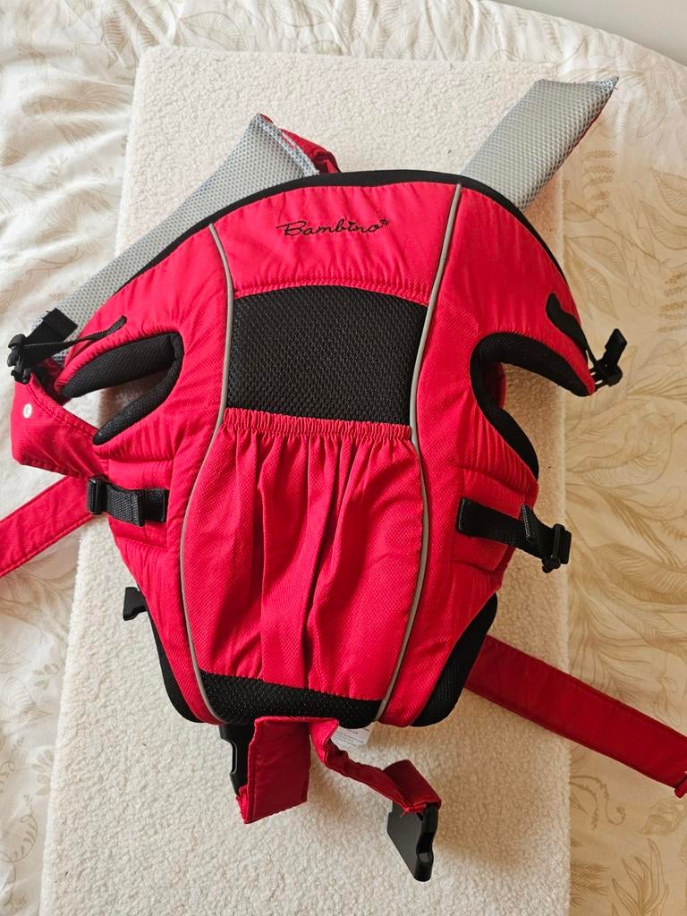 Rode Bambino draagzak, Kinderen en Baby's, Babydragers en Draagdoeken, Ophalen of Verzenden