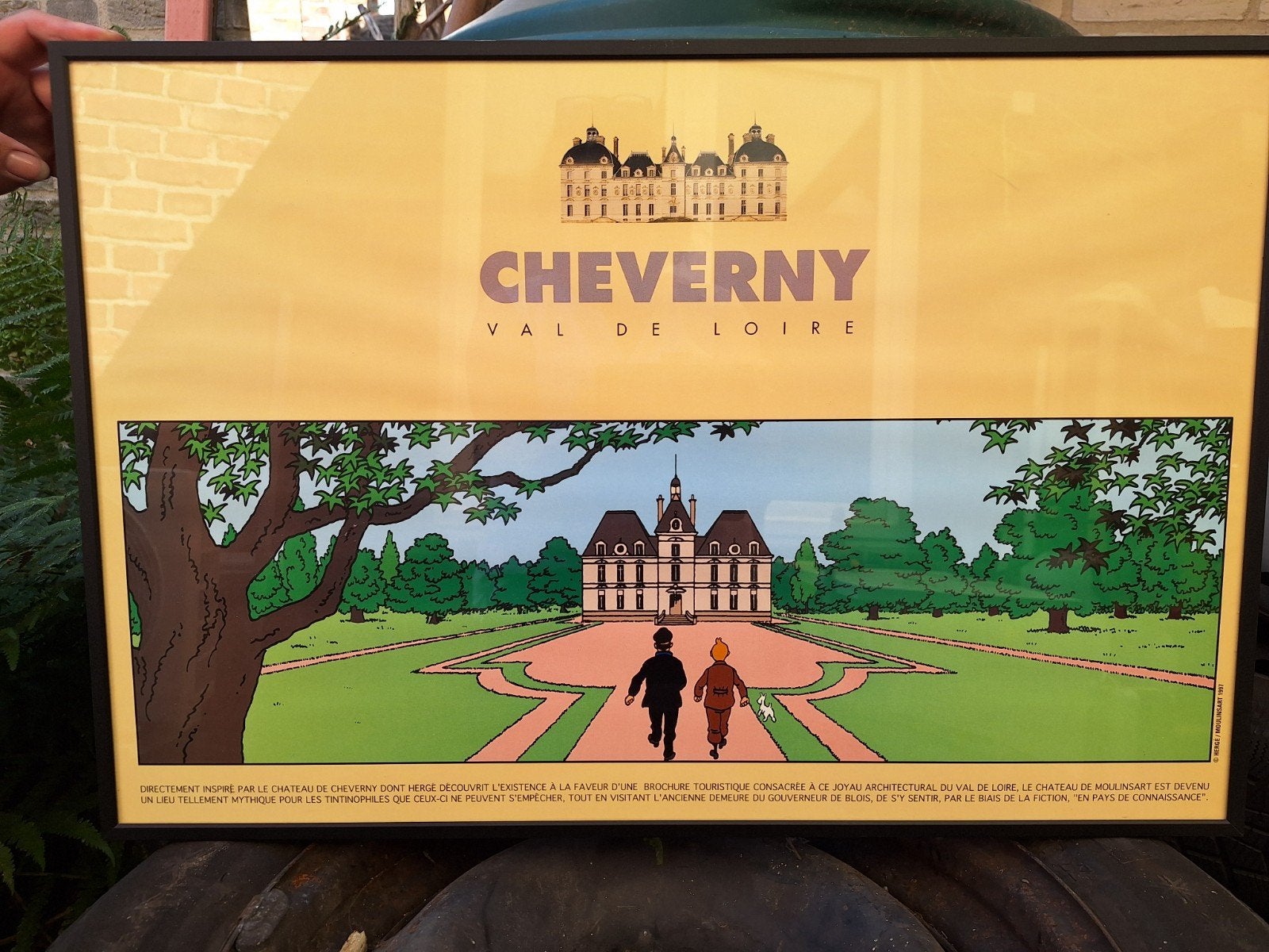 Kuifje Cheverny Val de Loire Poster, Ophalen, 50 – 75, Gebruikt, 75 tot 100 cm