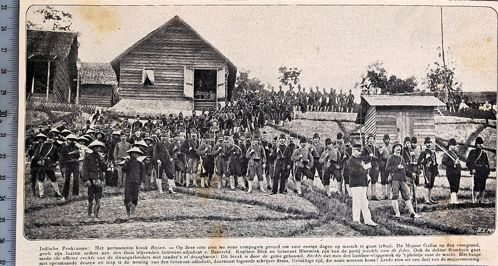 Leger Indië 1908; permanent bivak Bajan, Verzenden, Voor 1940, Gebruikt, Overige onderwerpen