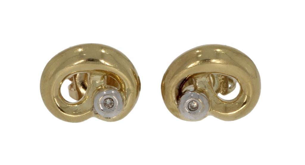 Diamanten fraai set 14k gouden oorbellen dames stekers, Sieraden, Tassen en Uiterlijk, Oorbellen, Zo goed als nieuw, Knopjes of Stekers