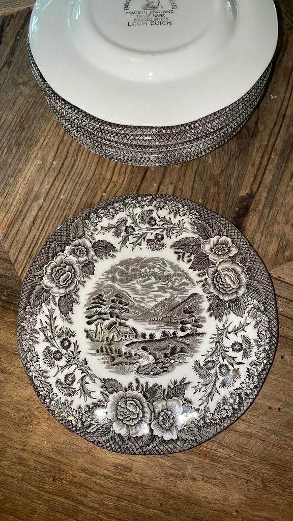 Enoch wedgwood - loch duich - scotland - 10 gebaks schotels, Antiek en Kunst, Ophalen