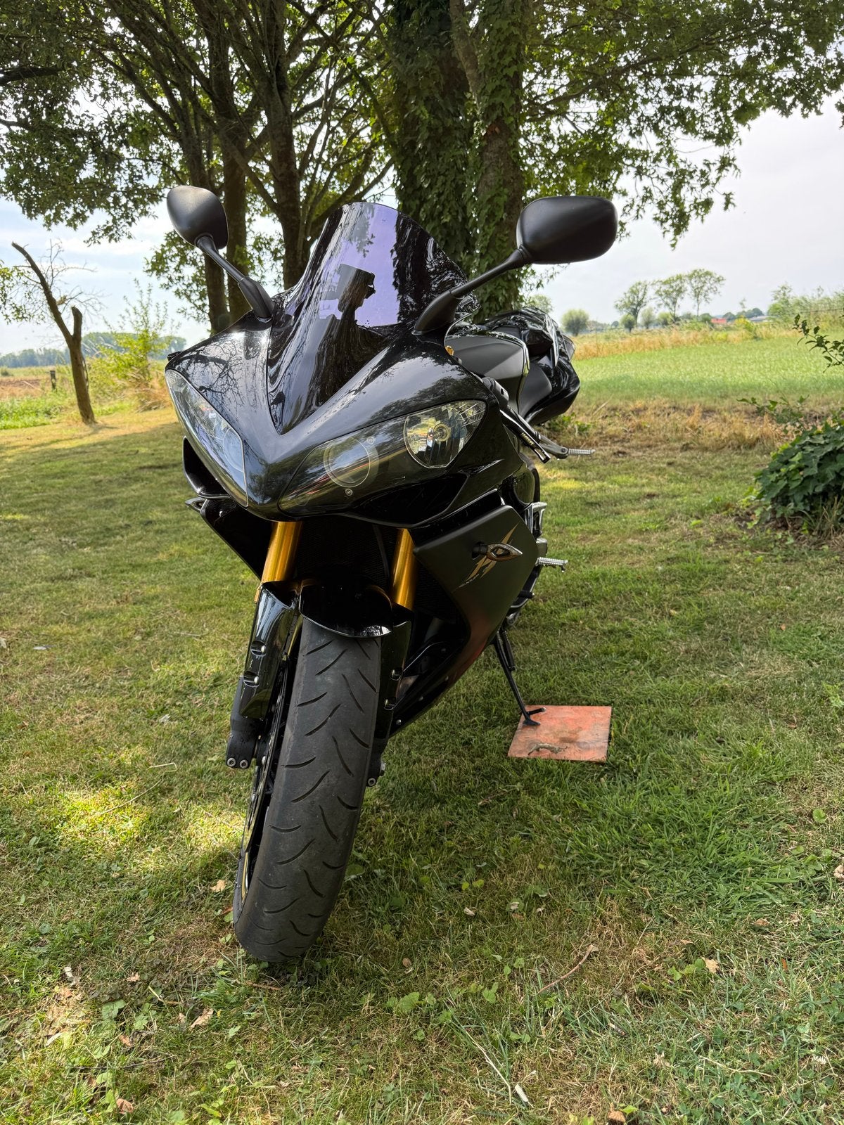 Yamaha R1 - Zwarte Supersport Motorfiets, Motoren, Sportuitlaat, 4 cilinders, Gebruikt, Super Sport