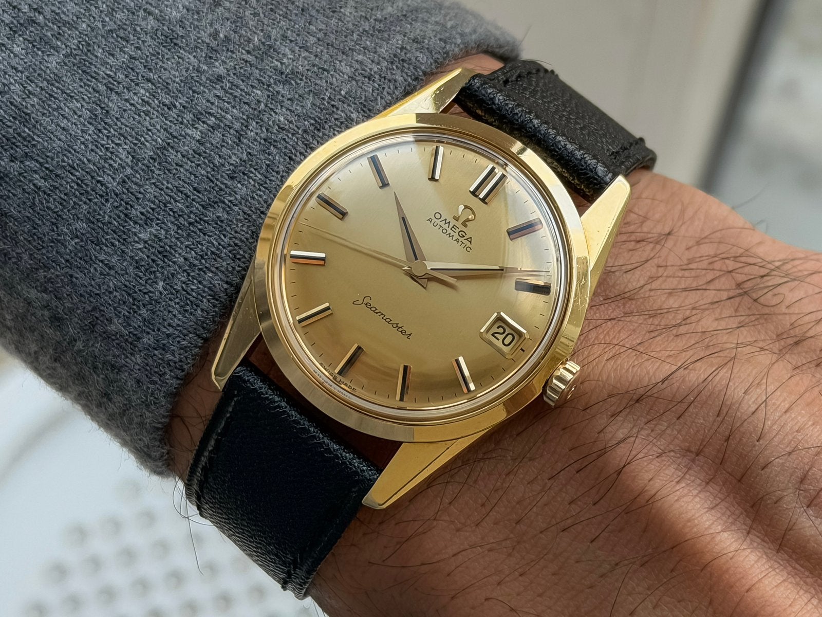 Omega Seamaster uit 1961, Polshorloge, Ophalen of Verzenden, Omega, Goud