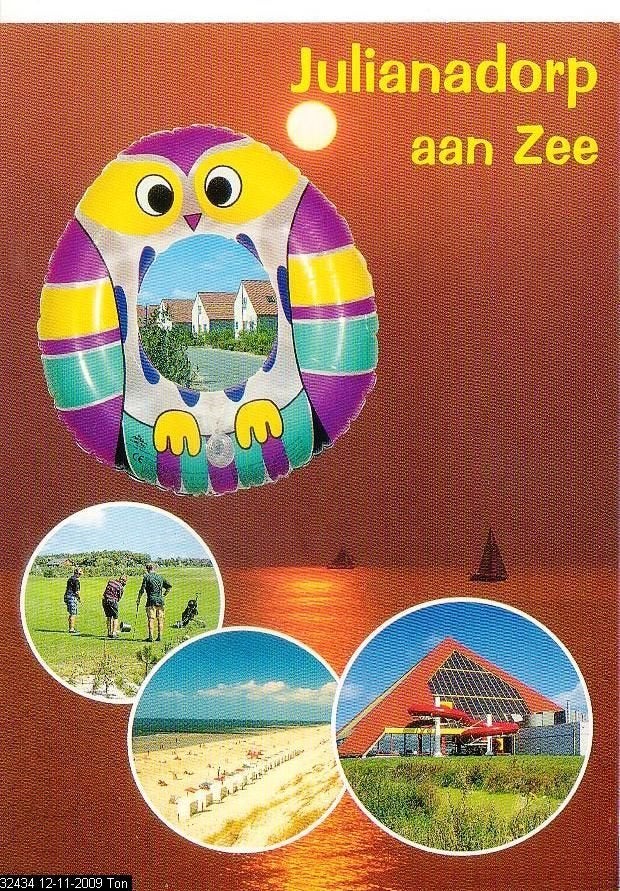 Ansichtkaart 	Julianadorp aan Zee	5-luik, Verzenden, 1980 tot heden, Gelopen, Noord-Holland