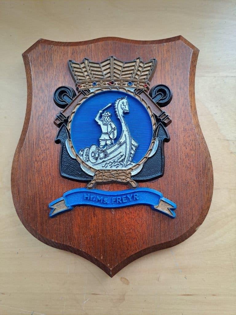 marine schild  Hr. Ms. Freyr, Info@dumpshop.nl, Verzenden, Nvt, Marine
