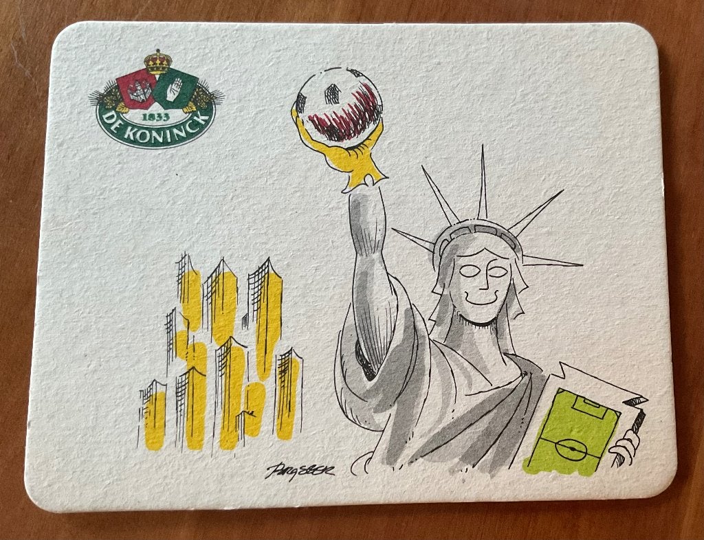 Bierviltje Dani Seghers,  Rode Duivels USA, Verzamelen, Biermerken, Ophalen of Verzenden, Viltje(s), De Koninck