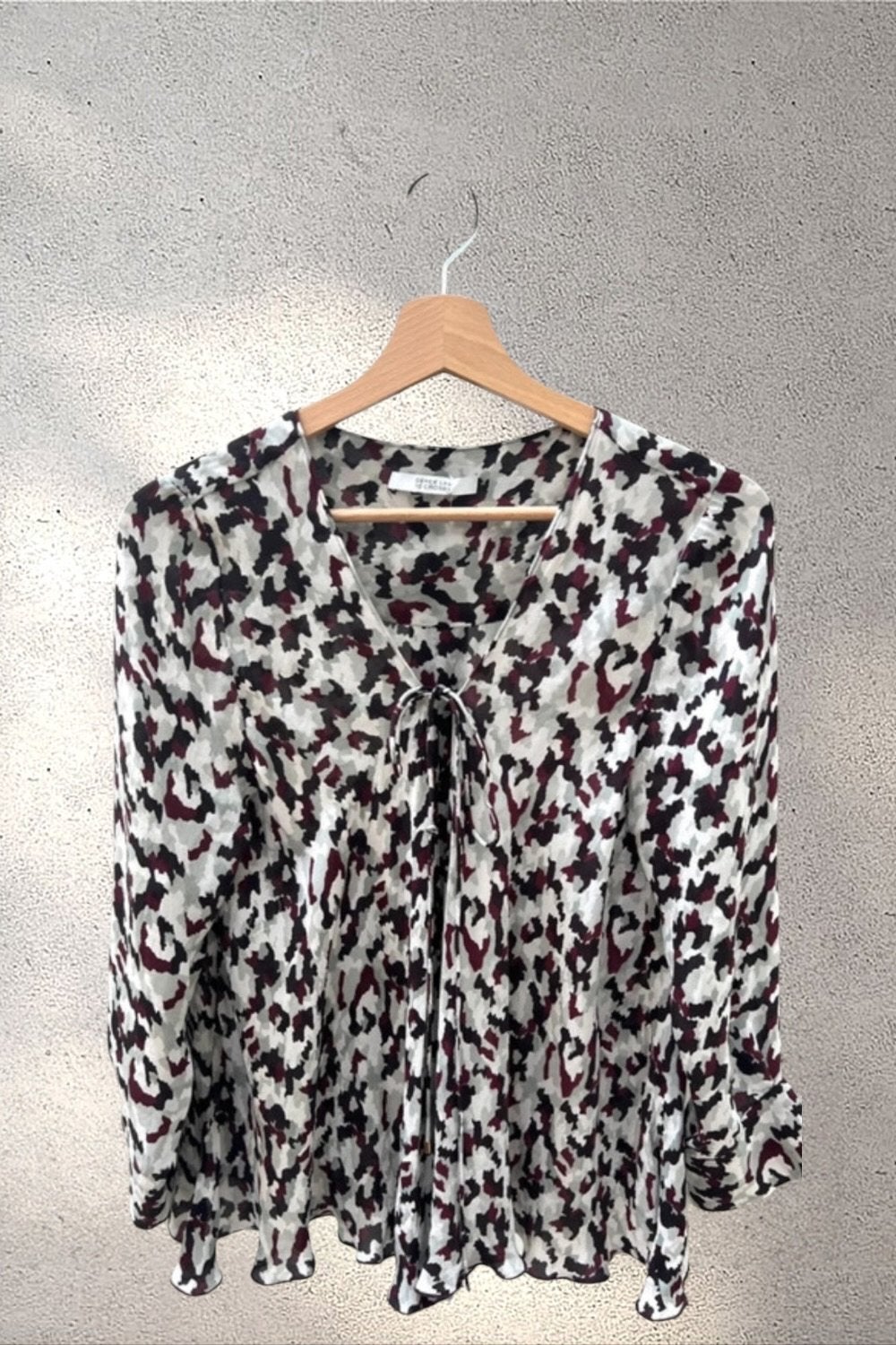 Derek Lam 10 Crosby Zijden Blouse met Print, Ophalen of Verzenden, Zo goed als nieuw, Maat 38/40 (M), Wit