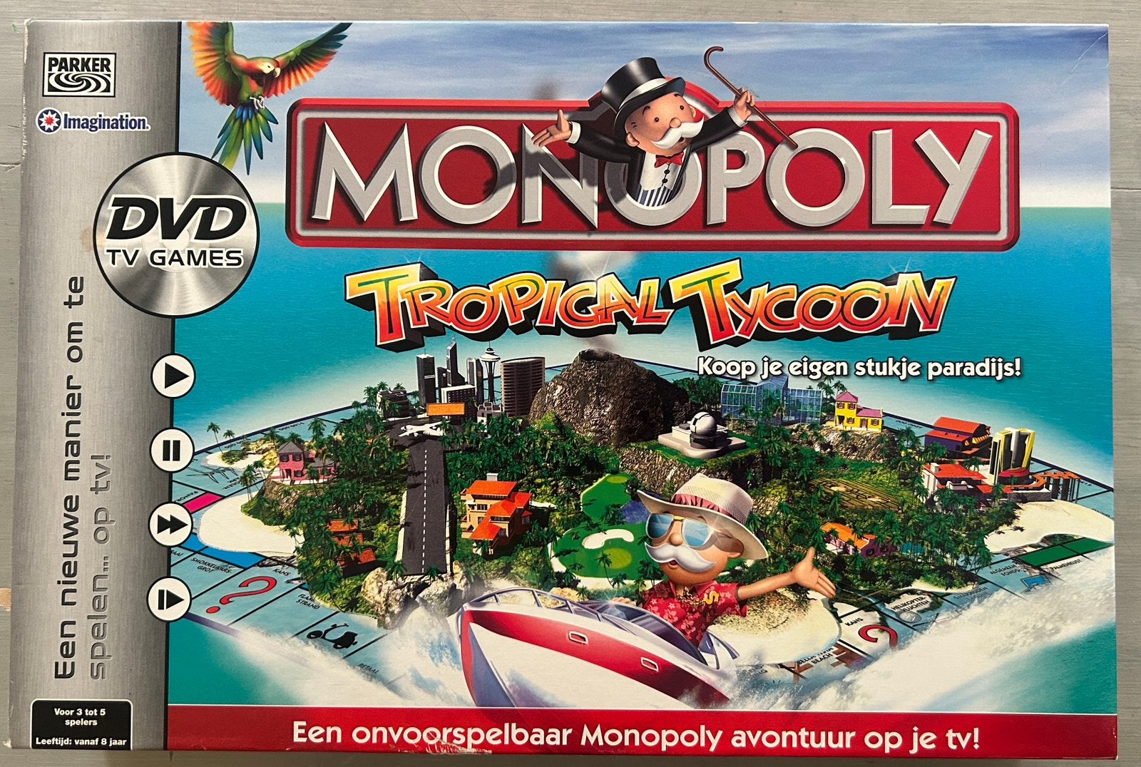 Monopoly Tropical Tycoon - Bordspel met Interactieve DVD, Drie of vier spelers, Ophalen of Verzenden, Gebruikt