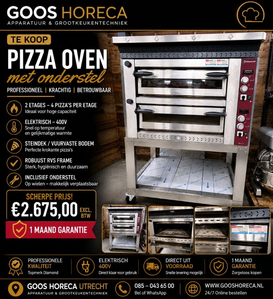 pizza oven met onderstel, Ophalen, Gebruikt, Ovens, Magnetrons en Steamers