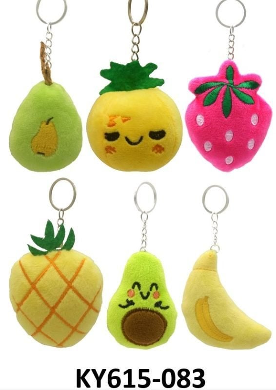 PARTIJ SLEUTELHANGERS FRUIT 6,5-9CM ASSORTI, ., Nieuw, Ophalen of Verzenden, .