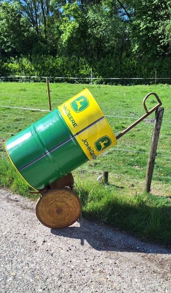 Antieke steekwagen, trek kar, trolley voor bv olie/wijnvat., Antiek en Kunst, Antiek | Gereedschap en Instrumenten, Ophalen