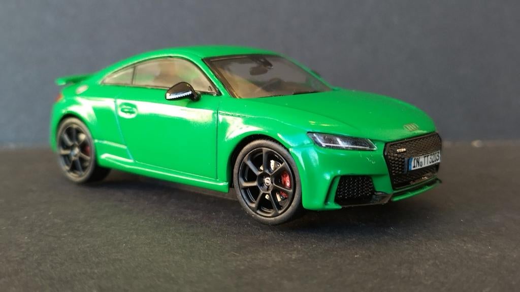 Audi TT RS Coupe kyalami Green 1:43 i scale Pol, Hobby en Vrije tijd, Modelauto's | 1:43, Overige merken, Auto, Verzenden, .