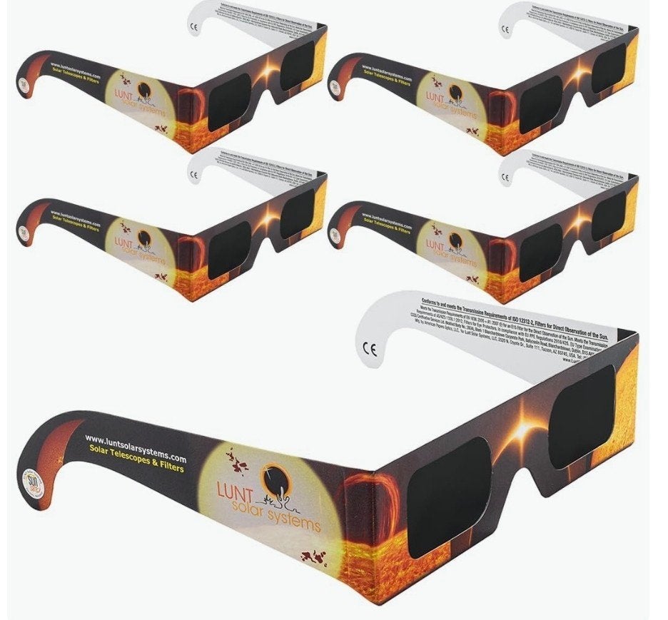 zonsverduistering solar eclips brillen 4 stuks, Ophalen of Verzenden, Nieuw