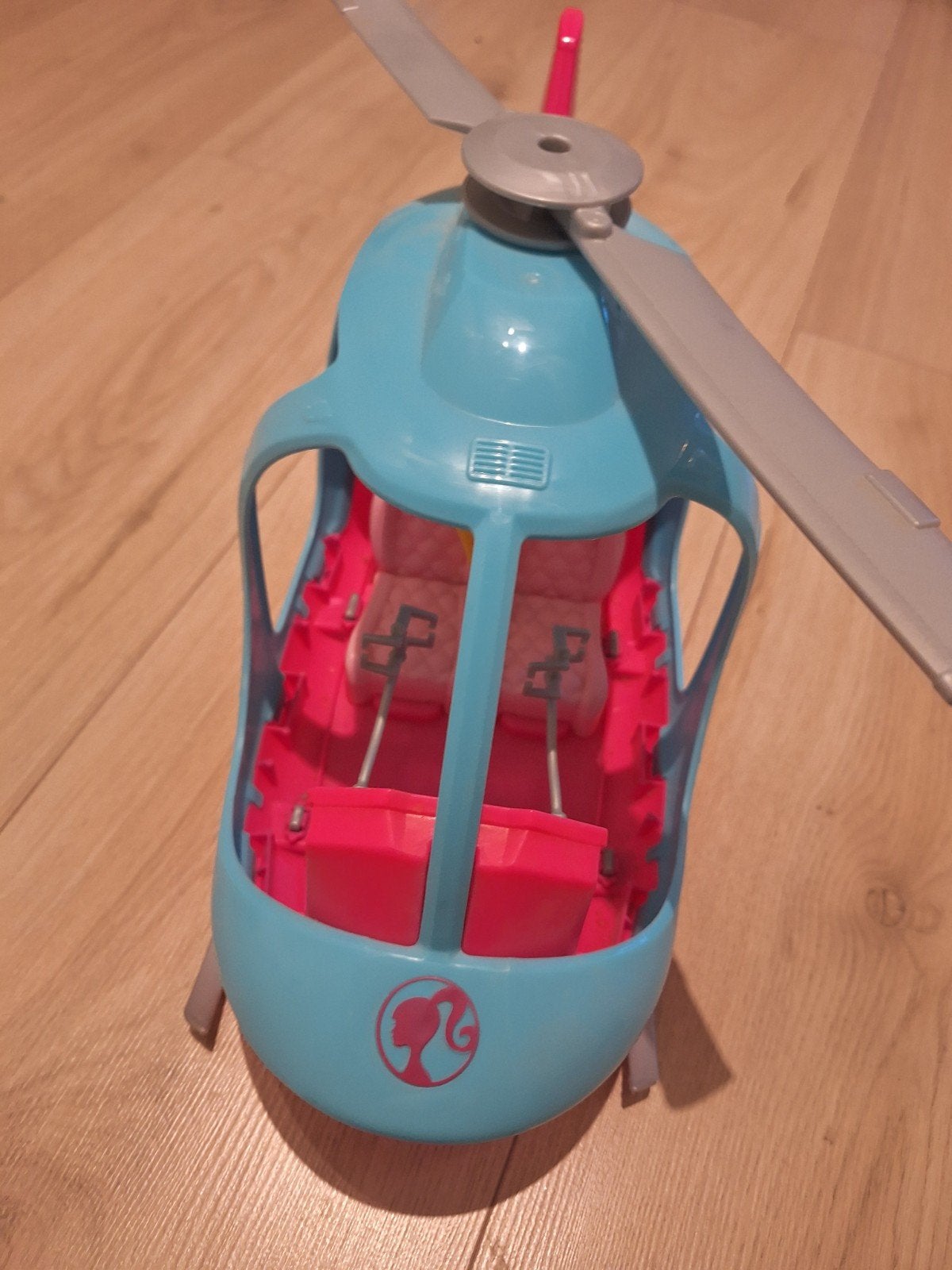Barbie Helikopter - Roze en Blauw Speelgoed, Ophalen of Verzenden, Gebruikt