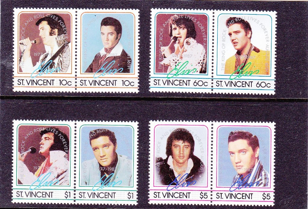 Elvis Presley St. Vincent opdruk (433), Verzenden, Postfris, Overige thema's