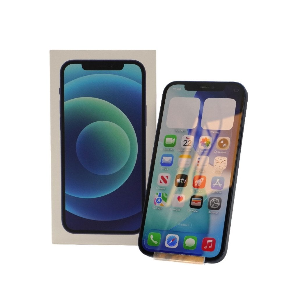 Foto 2 van iPhone 12 64GB Blue in Zeer Nette Staat - Batterij 85%