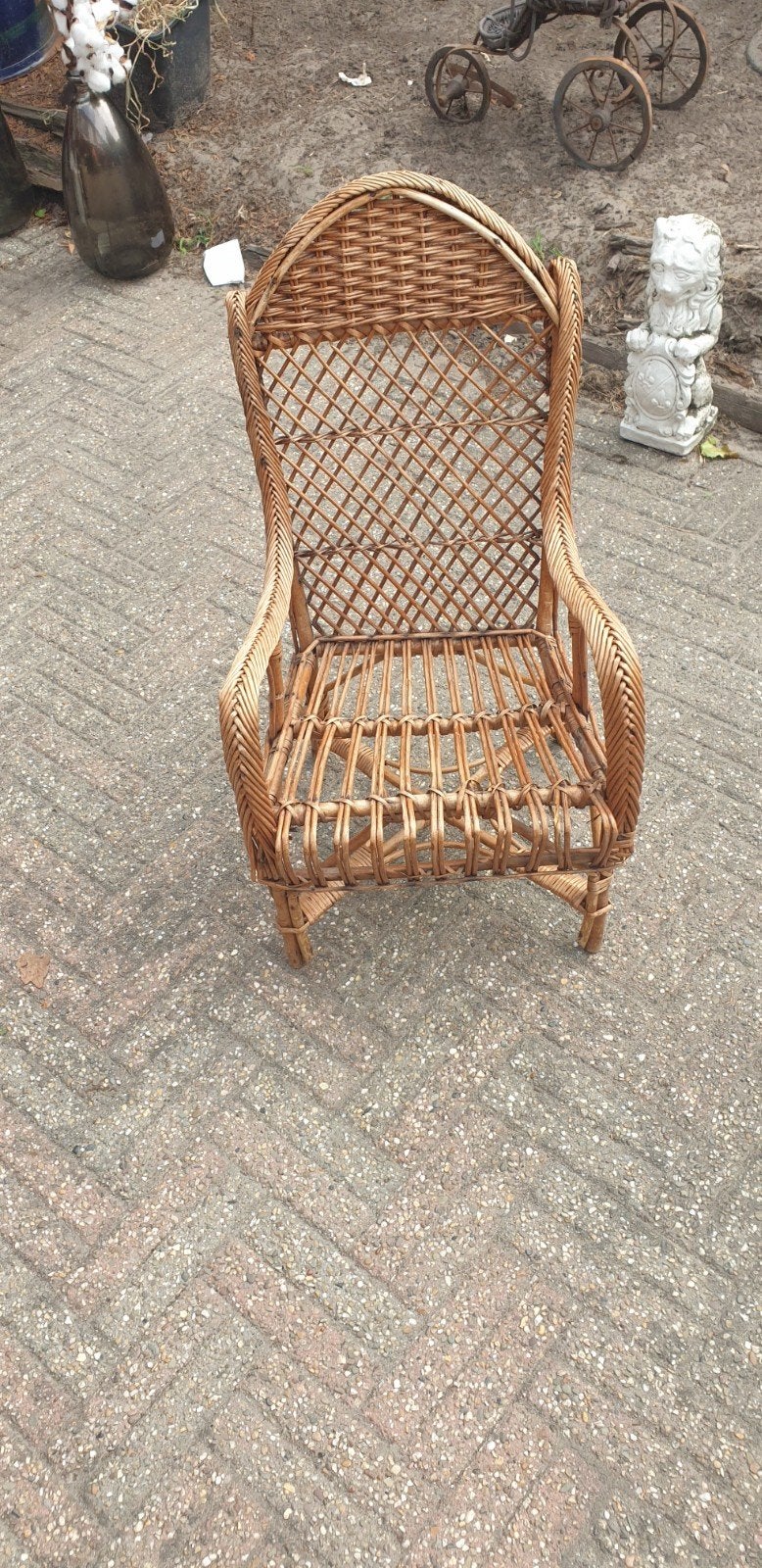 Tekoop  rietjestoeltje, Ophalen, Rotan