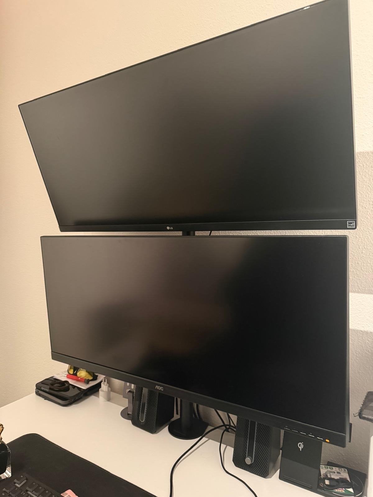 LG en AOC monitor, Computers en Software, Monitoren, HDMI, 101 t/m 150 Hz, In hoogte verstelbaar, Full HD