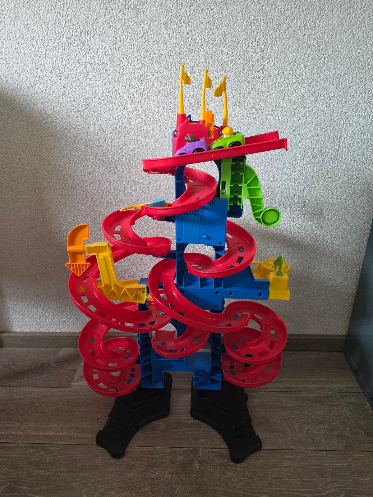 Racebaan fisher price, Ophalen, Zo goed als nieuw, Speelset, Met geluid