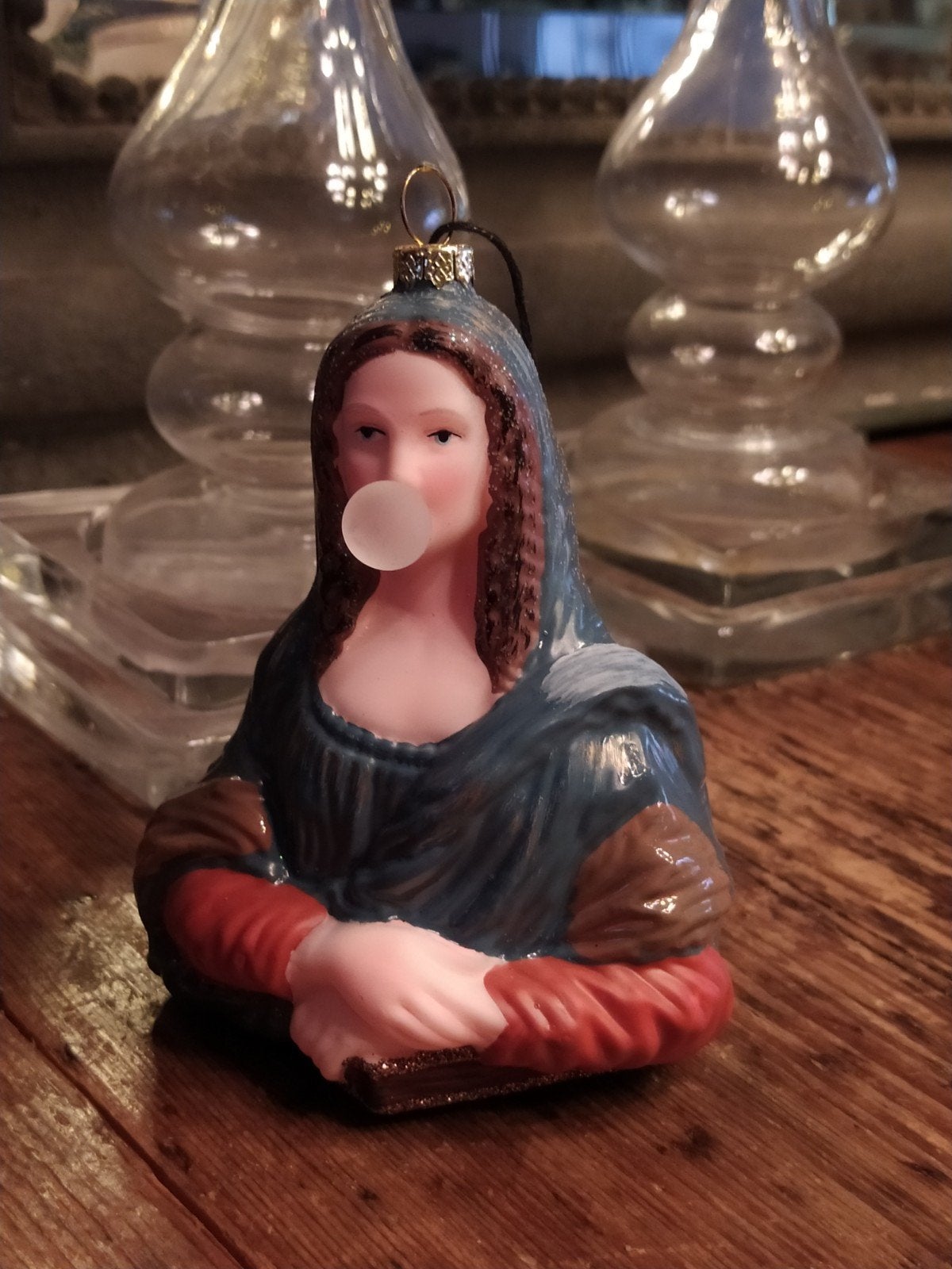 Mona Lisa kauwgomballen kerstornament, Ophalen of Verzenden