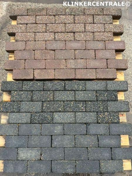 2.500m2 heide, grijs, antraciet betonklinkers 21x10,5x7/8cm, Bij dit gebruikte product niet te achterhalen, Gebruikt, Verzenden