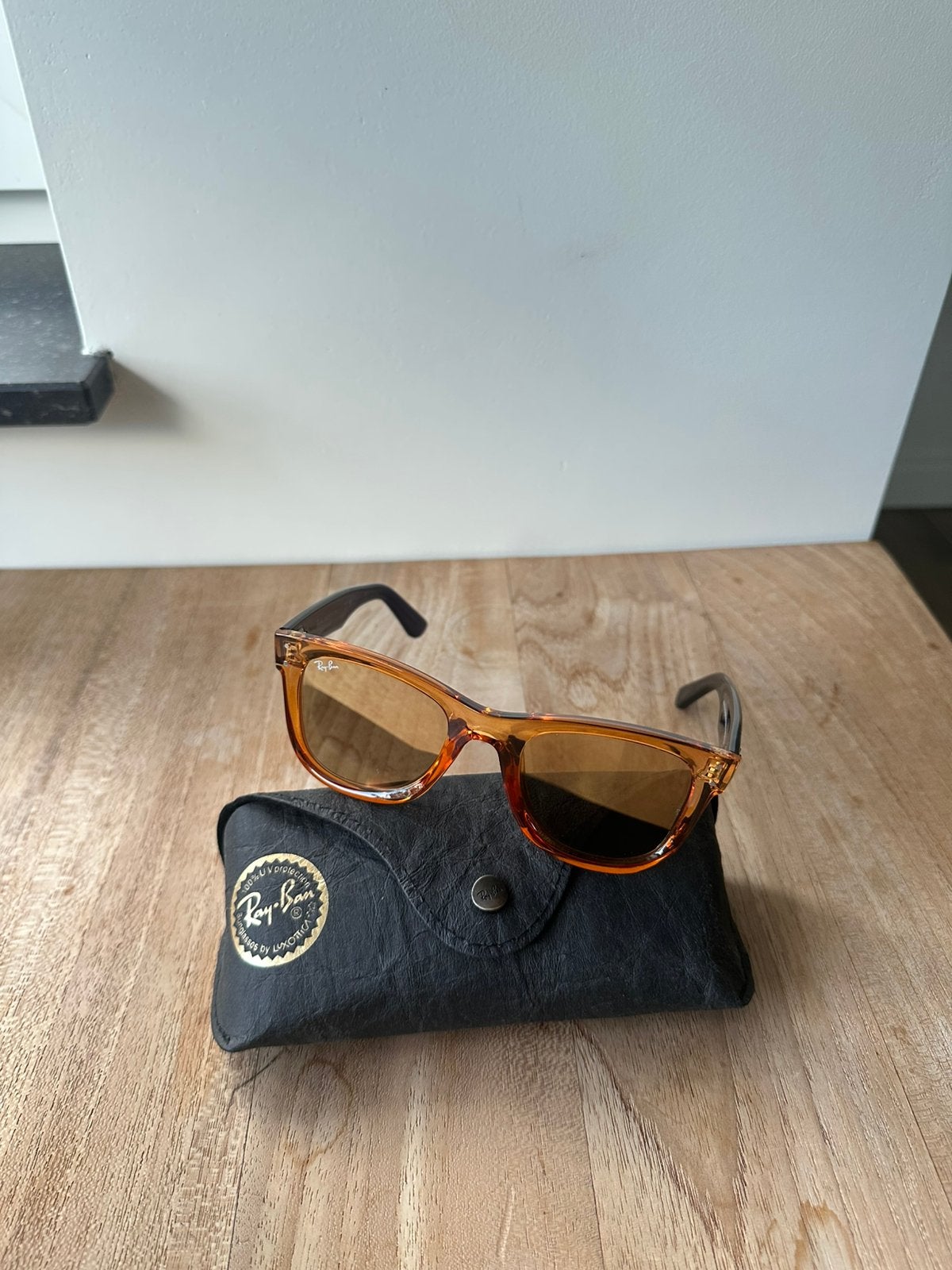 Rayban Wayfarer Reverse zonnebril oranje blauw, Zonnebril, Nieuw, Oranje, Ophalen of Verzenden