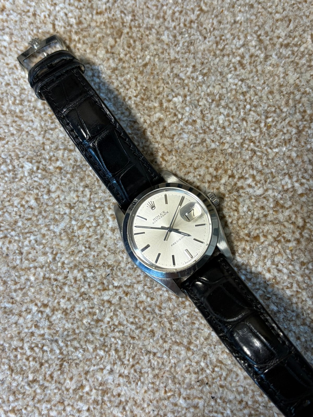 Rolex Oysterdate Precision 6694 – Watch Only, Ophalen of Verzenden, Staal, Overige merken, 1960 of later