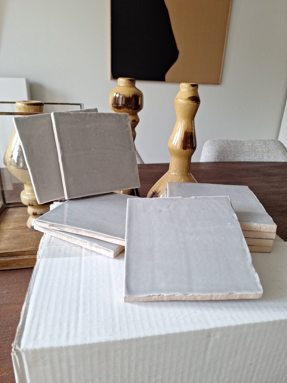 Oud Hollandse tegeltjes 13x13 taupe/grijs, Ophalen, Nieuw