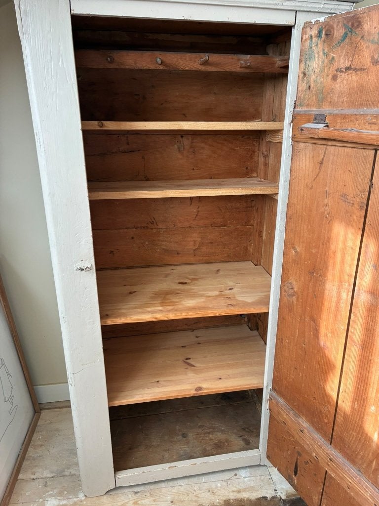 Oude eendeurs boerenkast / meidenkast kast, Ophalen, Met deur(en), Gebruikt, Landelijk brocante