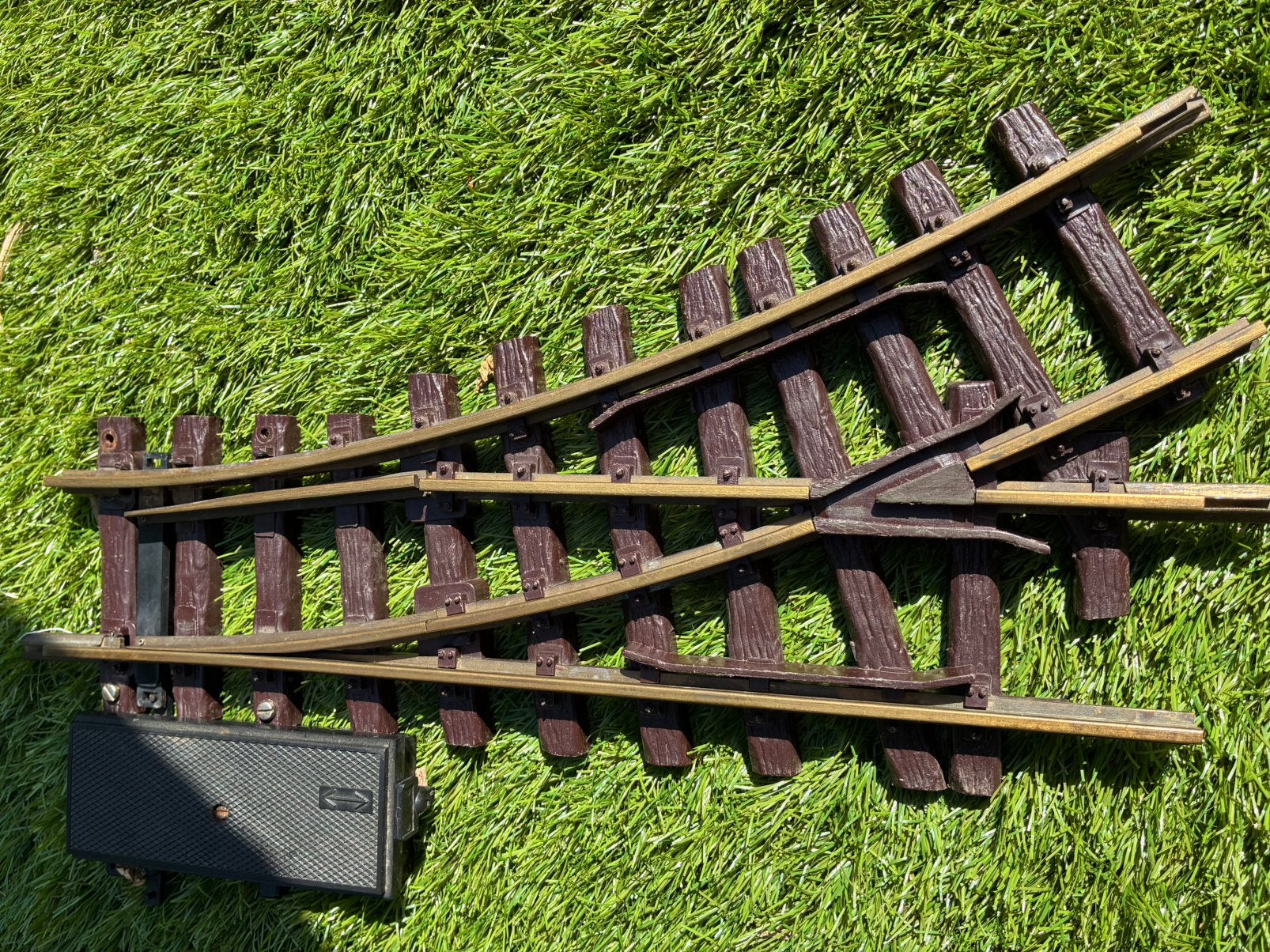Handwissel LGB 1210 Links, Gebruikt, Gelijkstroom, Rails, Ophalen of Verzenden
