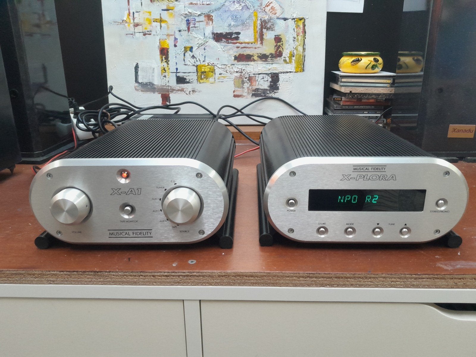 Musical Fidelity X-A1 versterker + X-PLORA tuner, Zo goed als nieuw, Ophalen, Overige merken, Minder dan 60 watt