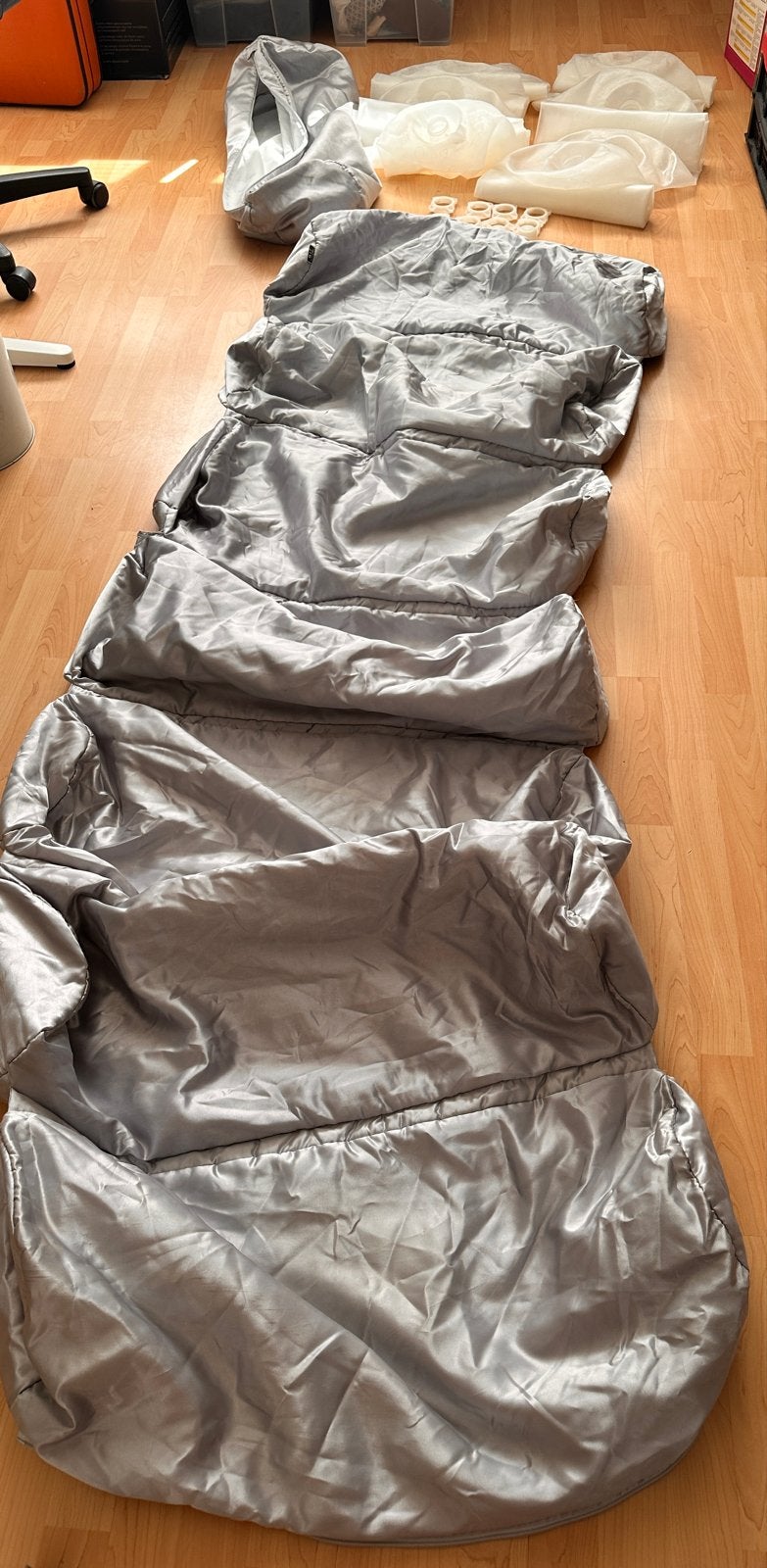 IKEA möjlig Zitzak met AIR vulling - Grijs, Ophalen of Verzenden, Gebruikt, Grijs, Zitzak